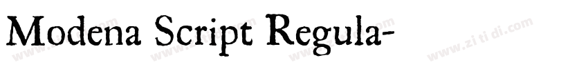 Modena Script Regula字体转换